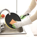 5 Pairs Sale Shark Housework Cleaning PVC Latex Gloves Waterproof Thicken Laundry Washing Gloves (Green)