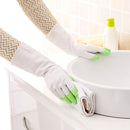 5 Pairs Sale Shark Housework Cleaning PVC Latex Gloves Waterproof Thicken Laundry Washing Gloves (Green)