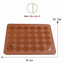2 PCS Kitchen Roast Silicone Macaron Oven Baking Pad, Size: 26*29cm
