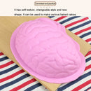 Human Brain Shape Silicone Baking Halloween Cake Mold Pudding Dessert Mold(Pink)