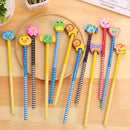 50 PCS Creative Stationery Cartoon Animals Series Wooden HB Pencil with Eraser Children Pencils For Kids School Office Supply, Random Color Delivery