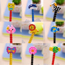 50 PCS Creative Stationery Cartoon Animals Series Wooden HB Pencil with Eraser Children Pencils For Kids School Office Supply, Random Color Delivery