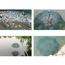 12 Holes Automatic Foldable Fishing Net Nylon Shrimp Crab Minnow Trap Fish Cast Net Fishing Tackle