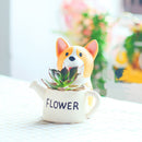 Small Short Leg Kirk Dog Cartoon Multi-meat Plant Pots Office Home Green Plant Ornaments Sitting Position