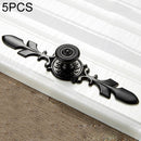 5 PCS 6037-169 Simple Cabinet Door Handle Drawer Wardrobe Zinc Alloy Handle (Black)