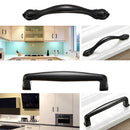 5 PCS 6037-169 Simple Cabinet Door Handle Drawer Wardrobe Zinc Alloy Handle (Black)