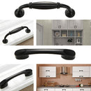 5 PCS 6037-169 Simple Cabinet Door Handle Drawer Wardrobe Zinc Alloy Handle (Black)