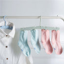 Foldable Clothes Hanger Drying Rack with 4 Hidden Clips for Home / Travel, Random Color Delivery