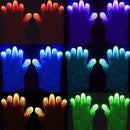 1 Pair Sequins Glowing Gloves LED Flash Gloves Dance and Party Supplies Halloween, Christmas and Other Festival Supplies