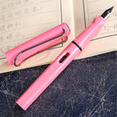 3 PCS School Office Extra Fine Titanium Alloy Nib Transparent Piston Fountain Pen(Black), Random Delivery(0.5mm/0.38mm Nib)