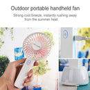 OCUBE D401 4W USB Charging Portable Handheld Electric Fan, with 3 Speed Control & LED Light Base (Blue)
