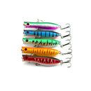 HENGJIA Artificial Fishing Lures Popper Bionic Fishing Bait with Hooks, Length: 6 cm, Random Color Delivery