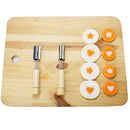 2 PCS Stainless Steel Baking Biscuit Mould Fruit and Vegetable Cutting Molds Tools (Heart Shape)