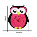 11*10 inch Children Bedroom Room Decor Battery Operated Owl Shaped Mute Non Ticking Round Wall Quartz Clock