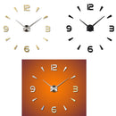 Bedroom Home Decoration Watch Frameless 3D Mirror Large DIY Wall Sticker Mute Clock, Size: 100*100cm(Silver)