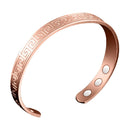Europe and America Style Lovers Open Bracelet Rose Red Copper Color Magnetic Health Bracelet, Size: 8mm*17cm