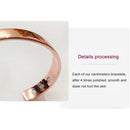 Europe and America Style Lovers Open Bracelet Rose Red Copper Color Magnetic Health Bracelet, Size: 8mm*17cm