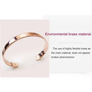 Europe and America Style Lovers Open Bracelet Rose Red Copper Color Magnetic Health Bracelet, Size: 8mm*17cm