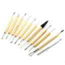11 PCS Wooden DIY Clay Cutter Pottery Clay Sculpture Utility Knife Set