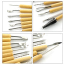 11 PCS Wooden DIY Clay Cutter Pottery Clay Sculpture Utility Knife Set