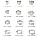 12 PCS / Set Stainless Steel Round Shape Cutting Mould Mousse Cake Doughnut Baking Tools