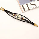 2 PCS Couple Lovers Jewelry Leather Braided Constellation Detail Hand Chain Bracelet, Size: 21*1.2cm