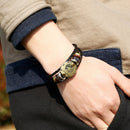 2 PCS Couple Lovers Jewelry Leather Braided Constellation Detail Hand Chain Bracelet, Size: 21*1.2cm