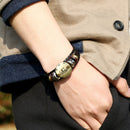 2 PCS Couple Lovers Jewelry Leather Braided Constellation Detail Hand Chain Bracelet, Size: 21*1.2cm