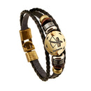 2 PCS Couple Lovers Jewelry Leather Braided Constellation Detail Hand Chain Bracelet, Size: 21*1.2cm