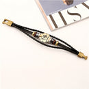 2 PCS Couple Lovers Jewelry Leather Braided Constellation Detail Hand Chain Bracelet, Size: 21*1.2cm