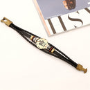 2 PCS Couple Lovers Jewelry Leather Braided Constellation Detail Hand Chain Bracelet, Size: 21*1.2cm