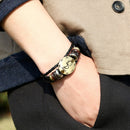 2 PCS Couple Lovers Jewelry Leather Braided Constellation Detail Hand Chain Bracelet, Size: 21*1.2cm