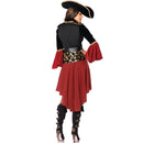 Cruel Seas Captain Buccaneer Pirate Cosplay Costume Women Sexy Halloween Fancy Dress Clothing, Chest: about 90cm, Waistline: about 76cm