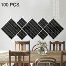 100 PCS Square Crystal Mosaic Mirror Acrylic Stereo Wall Stickers Creative Background Home Living Room Wall Sticker,Size:4*4cm(Black)