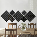 100 PCS Square Crystal Mosaic Mirror Acrylic Stereo Wall Stickers Creative Background Home Living Room Wall Sticker,Size:4*4cm(Black)