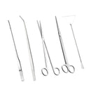 5 PCS Stainless Steel Scissors, Tweezers, Clip and Flattening Tools, Tree Plant Grass Aquarium Fish Tank Landscape Trim Tools, Size: S