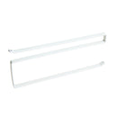 2 PCS Stainless Metal Kitchen Toilet Paper Towel Rack Paper Towel Roll hHolder Cabinet Hanging Shelf Preservative Film Storage Rack,Size:19*10.8*1.2cm