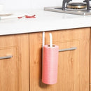 2 PCS Stainless Metal Kitchen Toilet Paper Towel Rack Paper Towel Roll hHolder Cabinet Hanging Shelf Preservative Film Storage Rack,Size:19*10.8*1.2cm