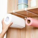 2 PCS Stainless Metal Kitchen Toilet Paper Towel Rack Paper Towel Roll hHolder Cabinet Hanging Shelf Preservative Film Storage Rack,Size:19*10.8*1.2cm