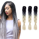 Fashion Color Gradient Individual Braid Wigs Chemical Fiber Big Braids, Length: 60cm(16Black+Beige)