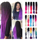 Fashion Color Gradient Individual Braid Wigs Chemical Fiber Big Braids, Length: 60cm(16Black+Beige)