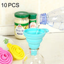 10 PCS Mini Silicone Foldable Telescopic Funnel Random Color Delivery