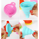 10 PCS Mini Silicone Foldable Telescopic Funnel Random Color Delivery