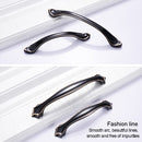 5 PCS 6600-128 Cabinet Wardrobe Drawer Zinc Alloy Handle (Black)