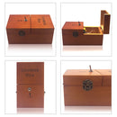 Creative Funny Present Useless Box Novel Wooden Anti-stress Toy(Dark Wood)