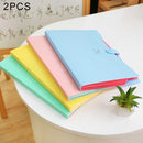 2 PCS Candy Color Document Bag Multilayer 5 Into the Folder, Random Color Delivery