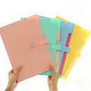 2 PCS Candy Color Document Bag Multilayer 5 Into the Folder, Random Color Delivery