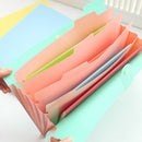 2 PCS Candy Color Document Bag Multilayer 5 Into the Folder, Random Color Delivery