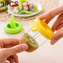 3 PCS Portable and Special ABS + Stainless Steel Kiwi Fruit Peeler, Random Color Delivery