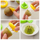 3 PCS Portable and Special ABS + Stainless Steel Kiwi Fruit Peeler, Random Color Delivery